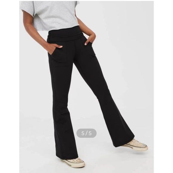 OFFLINE By Aerie The Hugger High Waisted Foldover Flare LeggingSize XXS - Picture 1 of 14